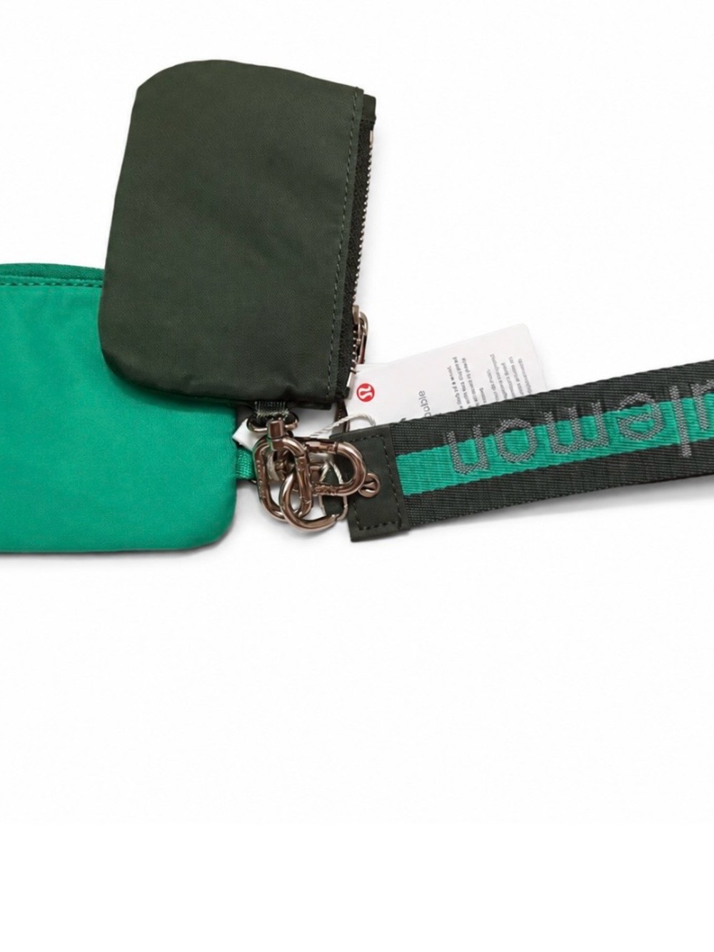 Lululemon Dual Pouch Wristlet Green & Dark Olive – New With Tags
